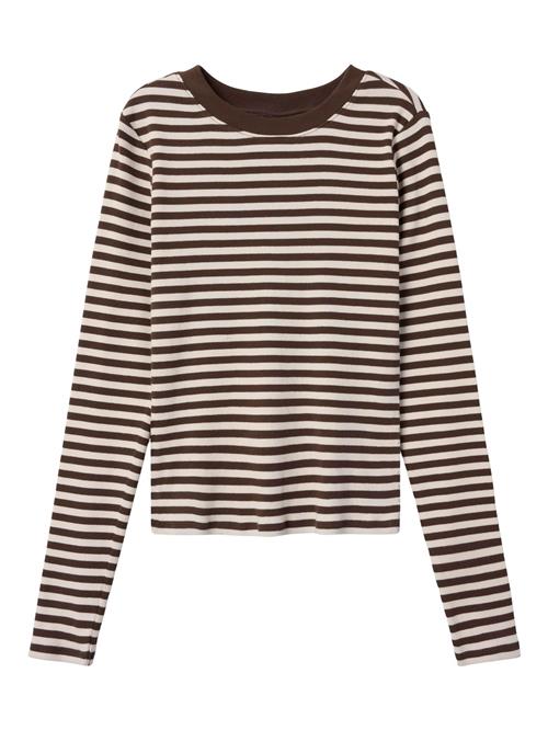NAME IT Bluser & t-shirts  brun / hvid