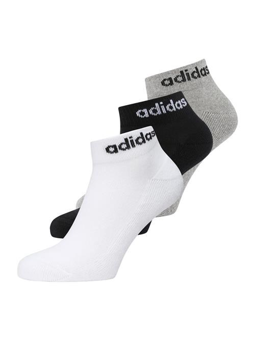 ADIDAS SPORTSWEAR Sokker 'Linear Cushioned'  grå / sort / hvid