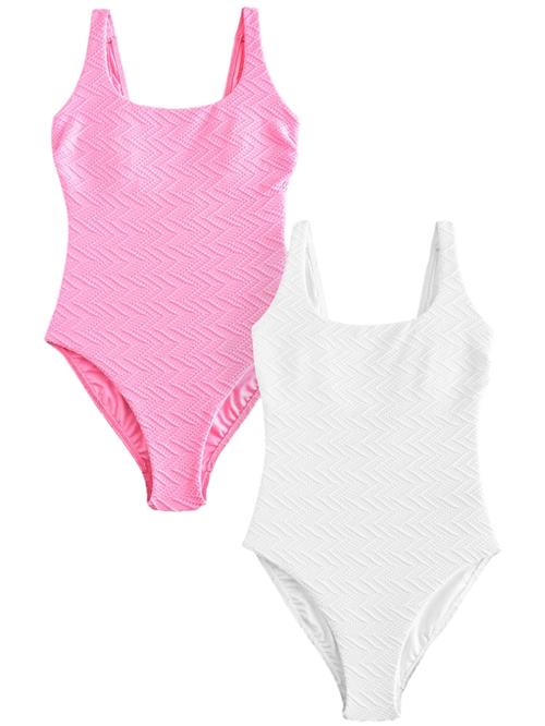 Next Badedragt  pink / hvid