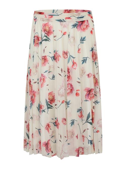 Se Guido Maria Kretschmer Women Nederdel 'Astrid'  creme / petroleum / pink / lyserød ved About You