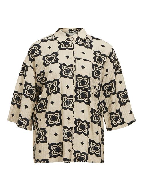 OBJECT Bluse 'OBJElla'  ecru / sort