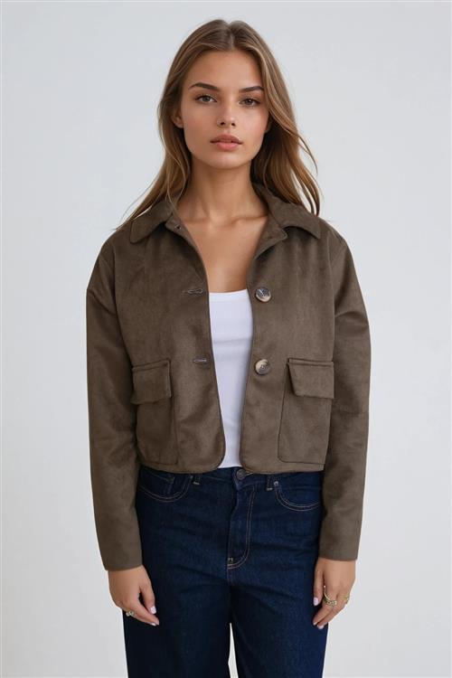 Nelly Kort Jakke - Army - S - TeeShoppen