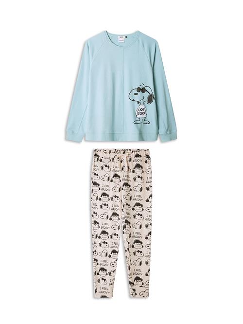 Gisela Pyjamas 'Set'  lysebeige / lyseblå / sort