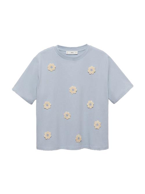 MANGO Shirts 'FLORI'  creme / lyseblå