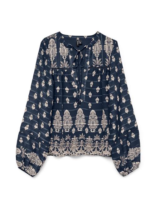 VERO MODA Bluse 'VMHEDI'  navy / offwhite