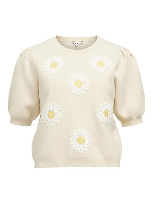 OBJECT Pullover 'OBJReynard'  lysegul / hvid / offwhite