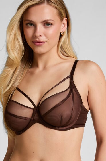 Hunkemöller Rianne ikke-formstøbt bøjle-bh Brown