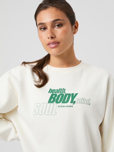 Björn Borg Borg Boyfriend Sweatshirt Hvid, XXL