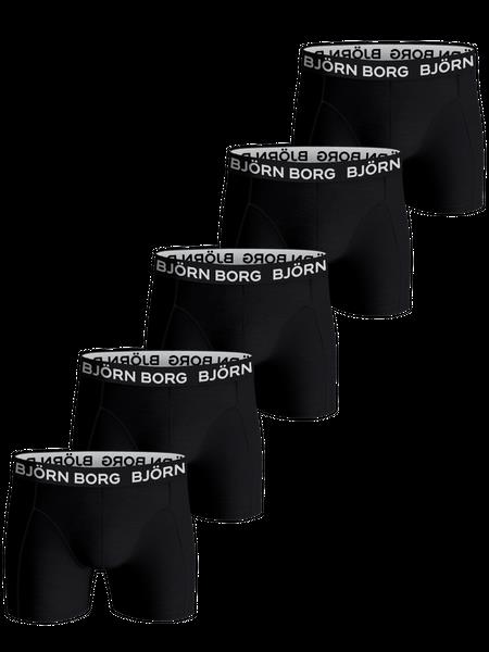 Björn Borg Cotton Stretch Boxers 5-pack Sort, XXL