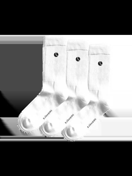 Björn Borg Core Crew Socks 3-pack Hvid, 41-45