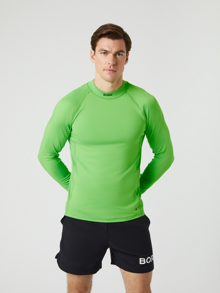 Björn Borg Borg Mock Neck Ls T-shirt Grøn, S