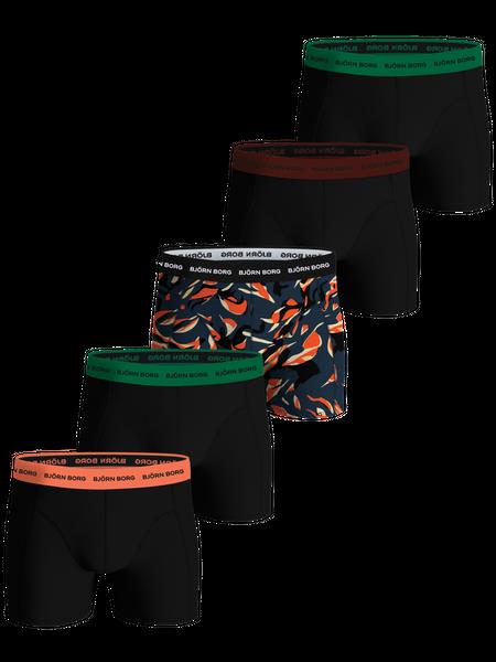 Björn Borg Cotton Stretch Boxer 5-pack Sort, XL