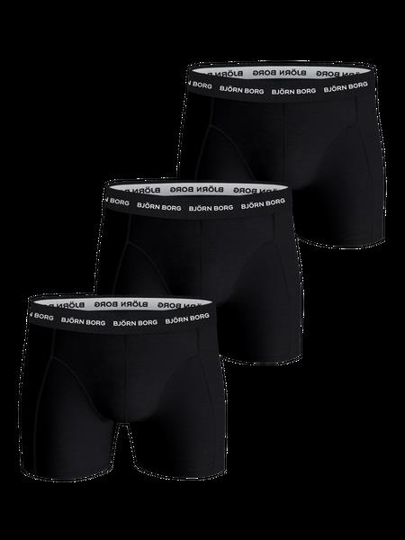 Björn Borg Cotton Stretch Boxers 3-pack Sort, XXL