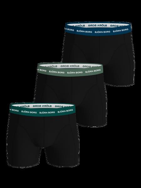 Björn Borg Cotton Stretch Boxers 3-pack Sort, XXL