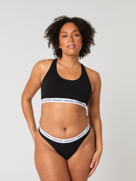 Björn Borg Core Logo Thong 2-pack Sort, XXL
