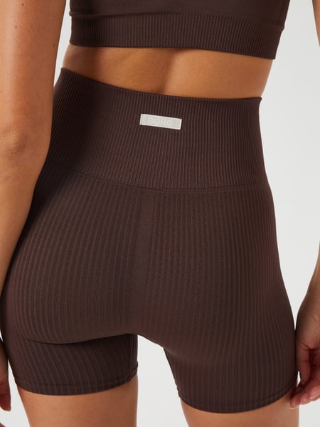 Björn Borg Studio Seamless Rib Shorts Brun, S