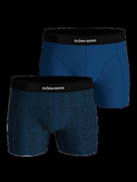 Björn Borg Premium Cotton Stretch Boxer 2-pack Blå, M