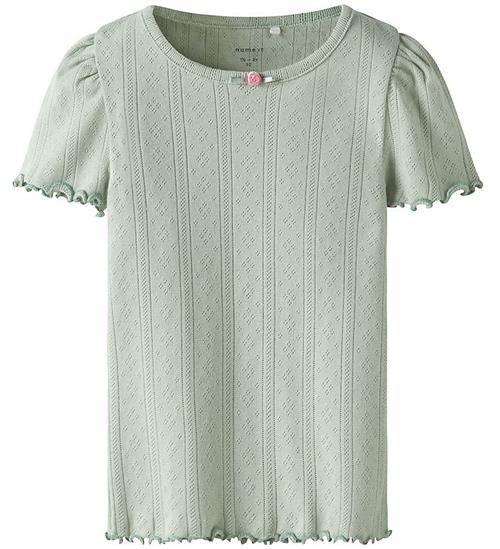Name It T-shirt - NmfJsilke - Aqua Gray m. HulmÃ¸nster