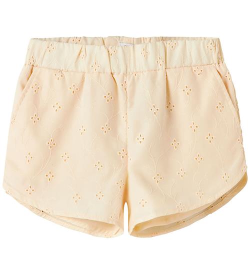 Name It Shorts - NmfVioleta - Buttercream m. Broderi Anglaise