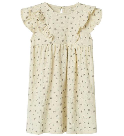 Name It Kjole - NmfJannis - Bleached Sand m. Blomster