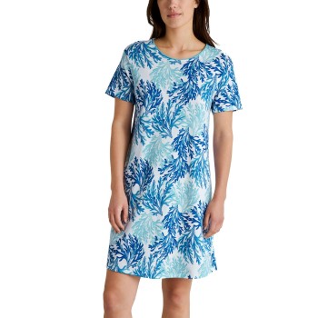 Calida Coastal Dreams Sleepshirt Hvid Mønster  bomuld X-Small Dame