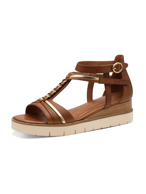 Tamaris Sandaler  cognac / guld