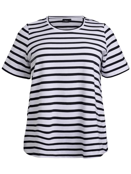 Zizzi Shirts 'Mvivi'  sort / hvid