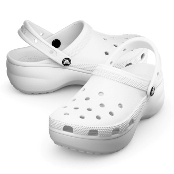Crocs Classic Platform Clog Hvid US W8 (EU 38-39) Dame