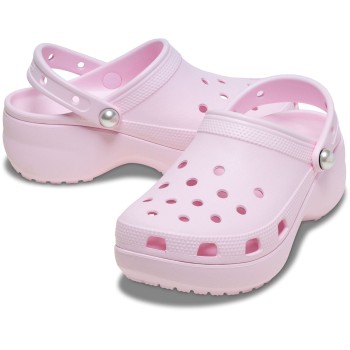 Crocs Classic Platform Pearl Clog Lyserosa US W8 (EU 38-39) Dame
