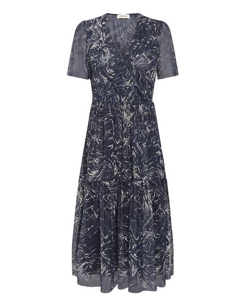 SOAKED IN LUXURY Dirndl 'Aldora'  navy / grå-meleret