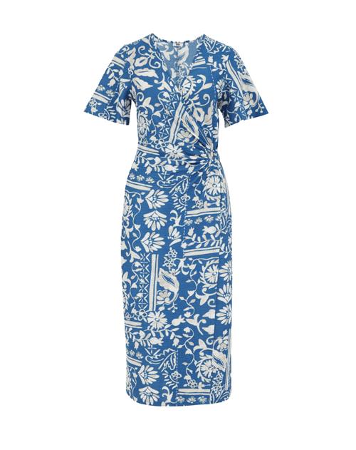 WE Fashion Kjole  royalblå / hvid