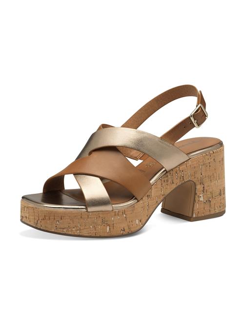 Tamaris Sandaler  cognac / guld