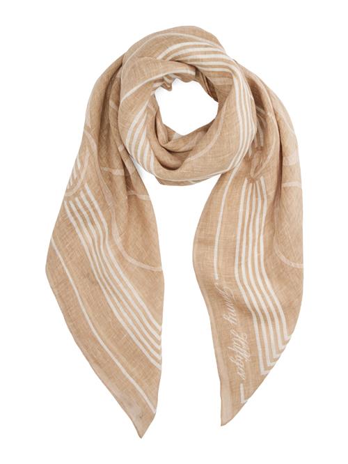 TOMMY HILFIGER Tørklæde 'SUMMER'  cappuccino / hvid
