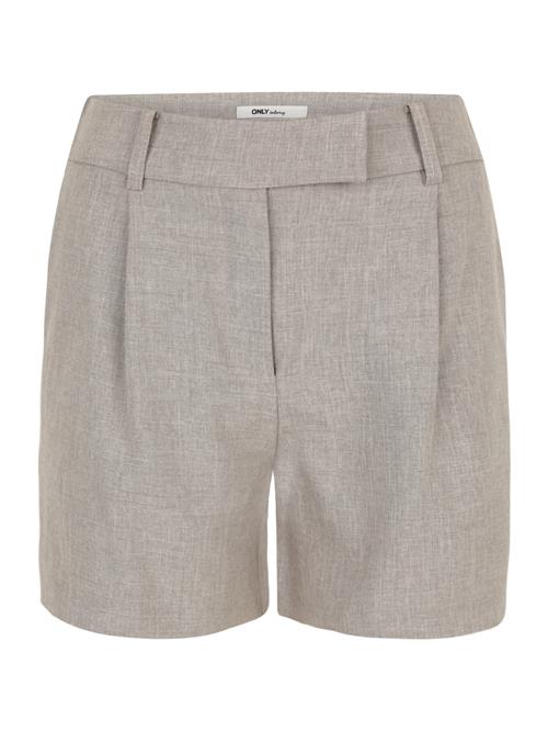 Only Petite Bukser med lægfolder 'ONLLINDA'  beige-meleret