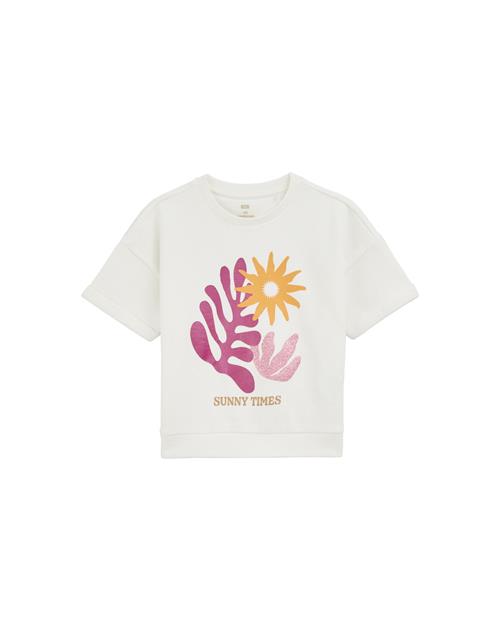 Se WE Fashion Sweatshirt  honning / lilla / offwhite ved About You