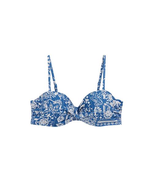 Se WE Fashion Bikinioverdel  blå / hvid ved About You