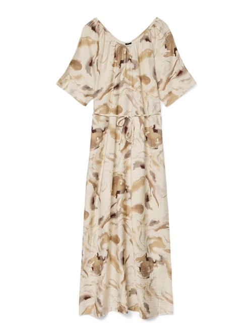 VERO MODA Kjole 'VMCILLE CHRISTA'  beige / choko / umbra / grå