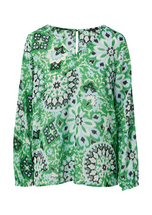 COMMA Bluse  lyseblå / kiwi / hvid