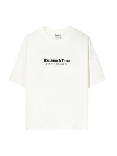 Bershka Shirts  grøn / mandarin / sort / hvid