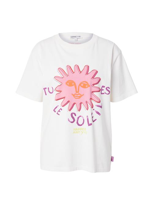 Harper & Yve Shirts 'Le Soleil'  ecru / lilla / orange / lyserød