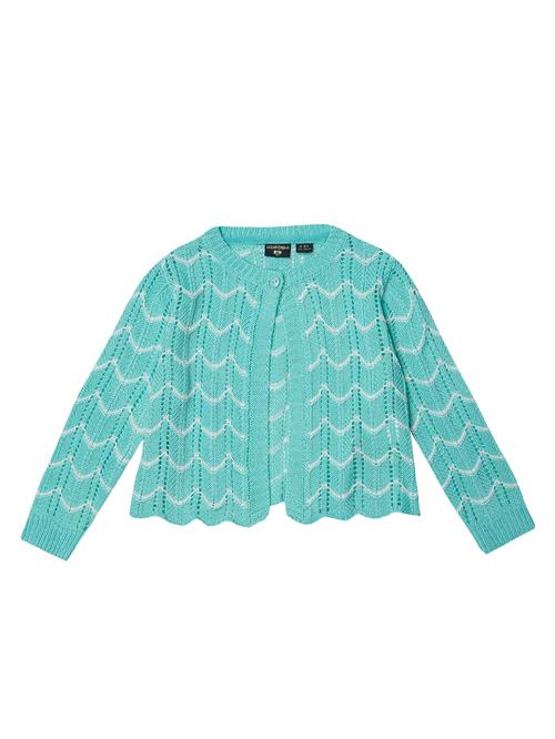 Se KOROSHI Cardigan  turkis / hvid ved About You