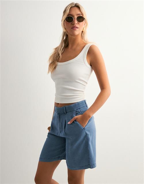 Only - Blå - Onlcharis Life Mw Long Short Cc Wvn