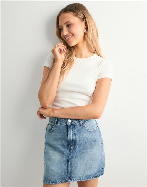 Only - Blå - Onlstella Short Skirt Dnm Azg Noos