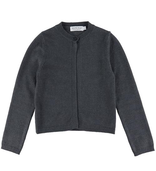 Hound Cardigan - Strik - One Button - Dark Grey Melangé