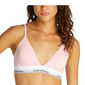Calvin Klein Bh Icon Cotton Modal Triangle Bra Rosa Large Dame