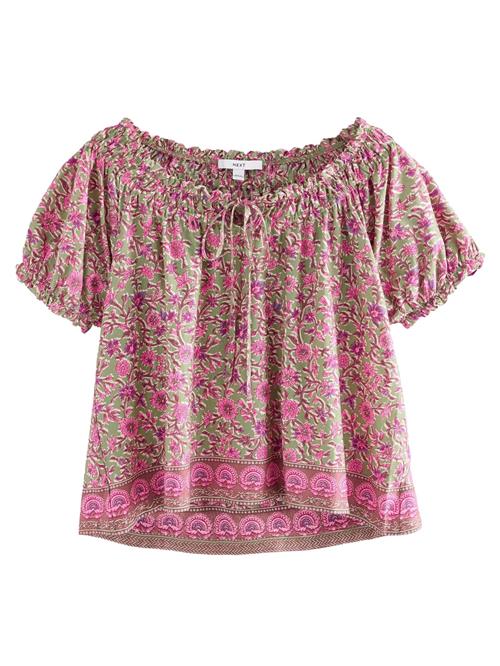 Next Bluse  kiwi / lilla / pink / hvid