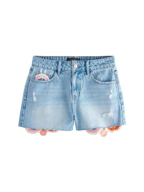 Next Jeans  blå / blue denim / pink / rød / hvid
