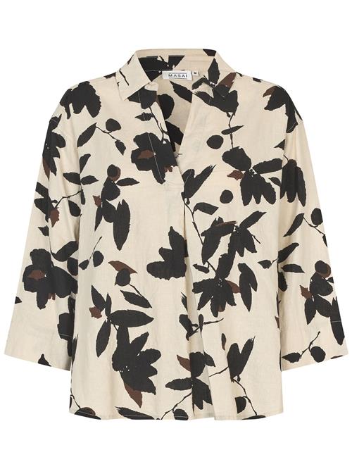 Masai Bluse 'Madarale'  beige / brun / sort