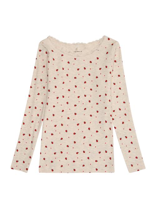Se NAME IT Bluser & t-shirts 'NMFDAB'  beige / mørkerød / sort ved About You