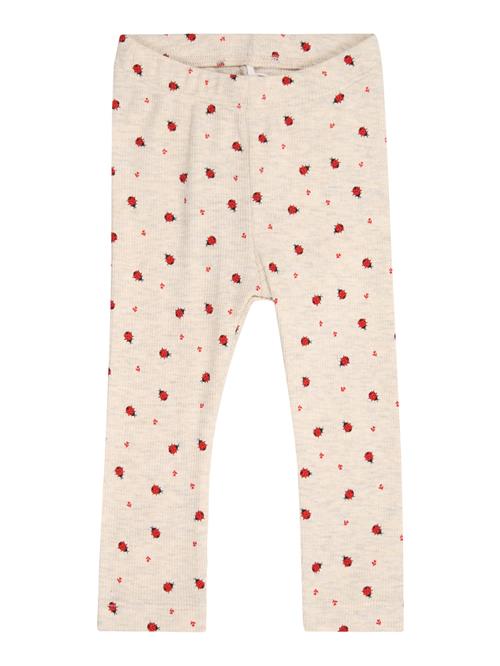 NAME IT Leggings 'NBFDab'  sand / mørkerød / sort